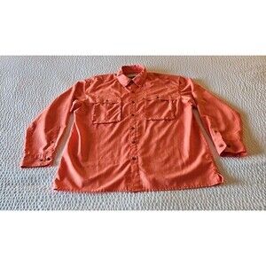 Magellan Fishing Shirt Men's Large Coral Mag Wick Button Down Long Sleeve